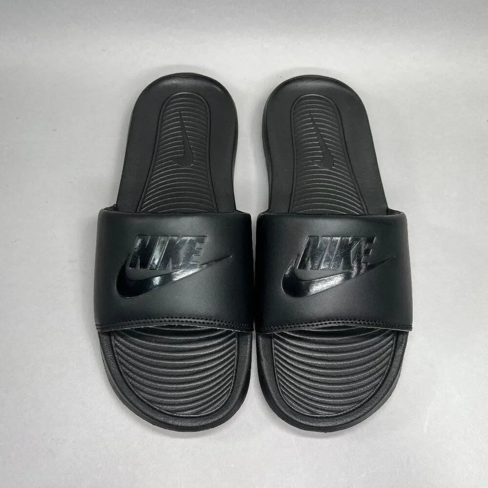 Nike Victori One Sandals Men's Size 8 Black Running Recovery Summer Beach Slides